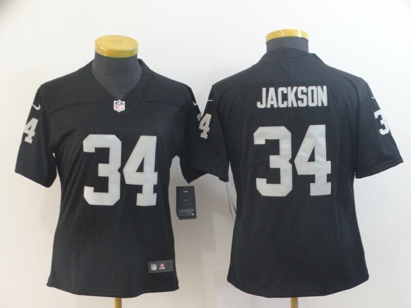 Women 2026 Oakland Raiders #34 Jackson Black Nike Limited NFL Jersey 2026001
